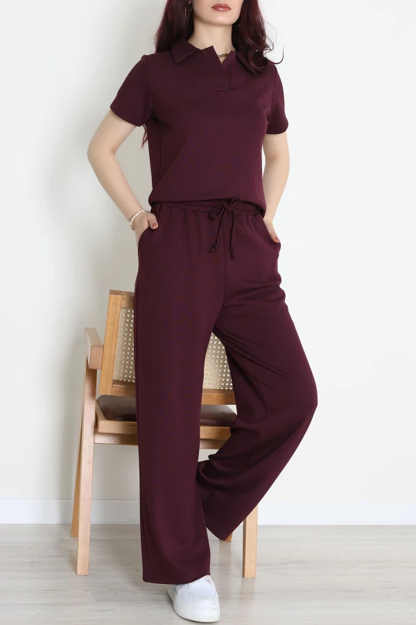 Polo Yaka Pike Takım Mürdüm - 8019.1247.