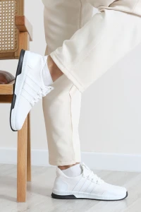 Erkek Spor Ayakkabı Beyazsiyah - 31466.264.