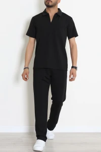 Zra Krep Likralı Erkek Takım Siyah - 70932.1937.