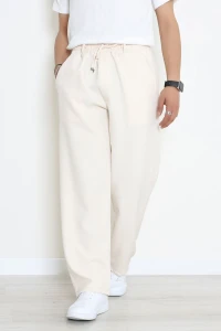 Dabıl Beli Lastikli Baggy Erkek Pantolon Bej - 71219.1937.