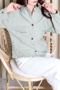 Brodeli Kot Ceket Çağla - 455.1238.