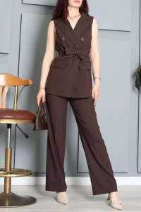 Poliviskon Yelekli Takım Kahve - 2188.1322.