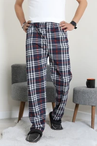 Süprem Ekose Erkek Pijama Altı Lacivertbeyaz - 71488.1838.