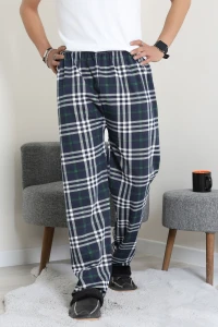 Süprem Ekose Erkek Pijama Altı Lacizümrüt - 71488.1838.