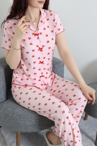 Bürümcük Fiyonklu Pijama Takımı Pembefiyonk - 159.1287.