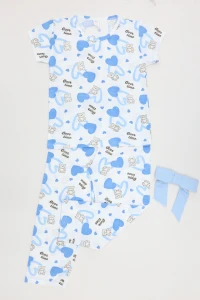 5-12 Yaş Süprem Çoçuk Pijama Takımı Beyaz - 402.1287.