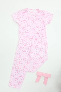 5-12 Yaş Süprem Çoçuk Pijama Takımı Pembedesenli - 402.1287.