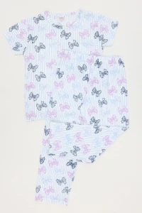 5-12 Yaş Süprem Çoçuk Pijama Takımı Maviçizgili - 402.1287.