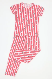 5-12 Yaş Süprem Çoçuk Pijama Takımı Kırmızıçilek - 402.1287.