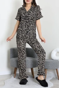 Bürümcük Fırfırlı Pijama Takımı Leopar - 52316.1048.