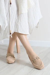 Tokalı Loafer Babet Süetdeve - 193.1846.