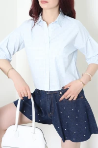 Poplin Kumaş Kareli Gömlek Bebemavi - 44021.2131.