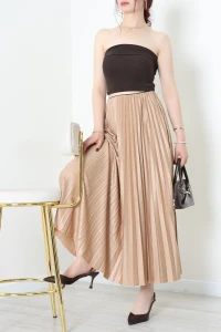 Pliseli Etek Bej - 44029.2111.