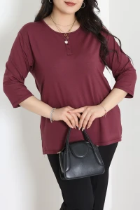 Düğme Detay Büyük Beden Bluz Açıkmürdüm - 50340.1954.