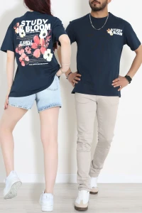 Baskılı Ünisex Kompakt Penye Tişört Lacibeyaz - 55149.1872.