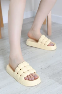 Örgü Desen Lux Eva Terlik Sarı - 12701.264.