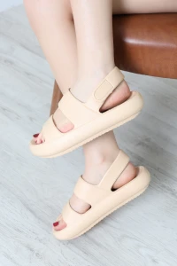Arkası Çıtçıtlı Sandalet Camel - 32515.264.