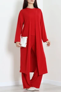 Sandy Salaş Üçlü Takım Kırmızı - 55146.2111.