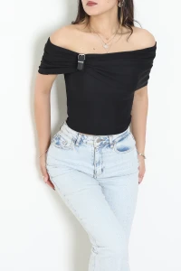 Kemerli Ottoman Bluz Siyah - 8047.1247.