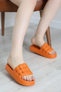 Örgü Desen Lux Eva Terlik Turuncu - 12701.264.