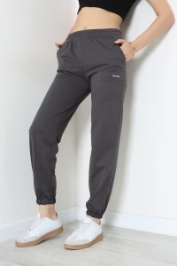 Baskılı 2 İplik Paça Lastikli Eşofman Altı Antrasit - 30066.1878.