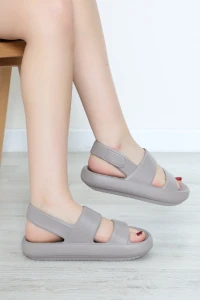 Arkası Çıtçıtlı Sandalet Vizon - 32515.264.