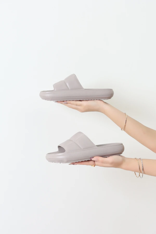 Desenli Terlik Vizon - 32729.264.