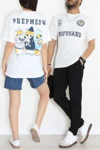 Baskılı Ünisex Kompakt Penye Tişört Ekrulaci - 55149.1872.