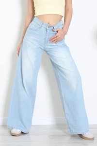 Palazzo Geniş Paça Kot Pantolon Açıkmavi - 31548.2059.