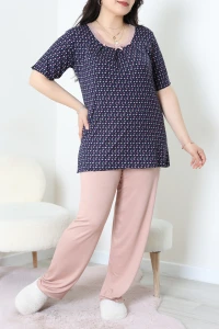 Büyük Beden Dantelli Pijama Takımı Lacikaramel - 71500.1773.