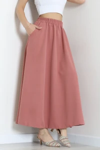 Dabıl Kumaş Cepli Etek Gülkurusu - 43952.1884.