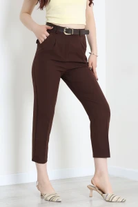 Dabıl Kumaş Cepli Kemerli Pantolon Acıkahve - 71501.1920.