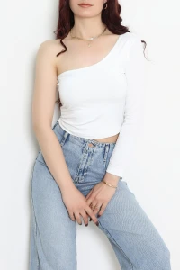 Tek Omuz Bluz Ekru - 4057.1247.