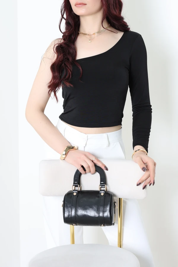 Tek Omuz Bluz Siyah - 4057.1247.