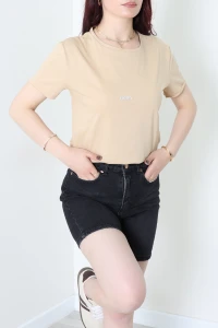 Baskılı Penye Tişört Bisküvi - 55122.2142.