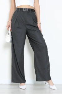 Kemer Aksesuarlı Poliviskon Pantolon Antrasit - 7728.1437.