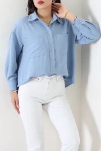 Çift Cepli Gömlek Bebemavi - 8090.1437.