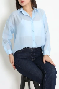 Arkadan Bağlı Oversize Poplin Gömlek Bebemavi - 8112.1437.