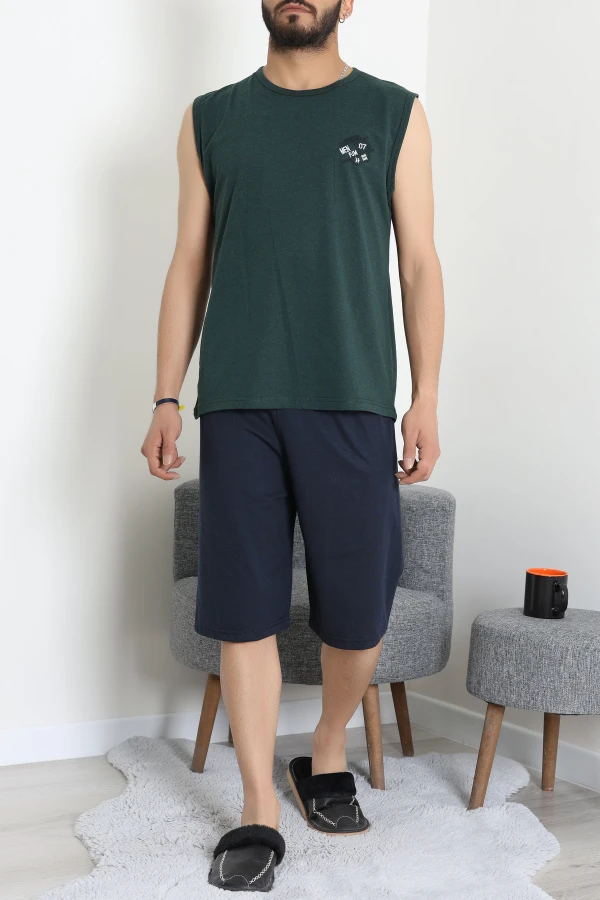 Süprem Şortlu Erkek Pijama Takımı Zümrüt - 42983.1048.