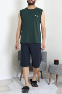 Süprem Şortlu Erkek Pijama Takımı Zümrüt - 42983.1048.