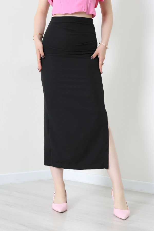 Dabıl Kumaş Etek Siyah - 44014.1991.