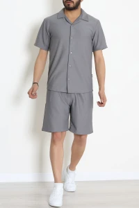Ottoman Gömlek şort Erkek ikili Takım  Antrasit - 70942.1937.