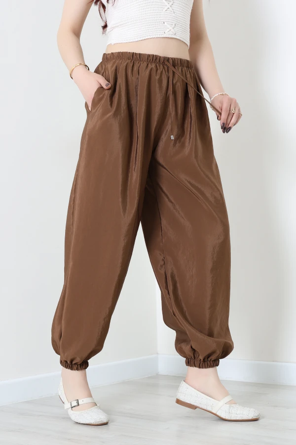 Beli Lastikli Pantolon Kahve - 71181.1837.