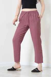 Beli Lastikli Tensel Pantolon Gülkurusu - 7804.1437.