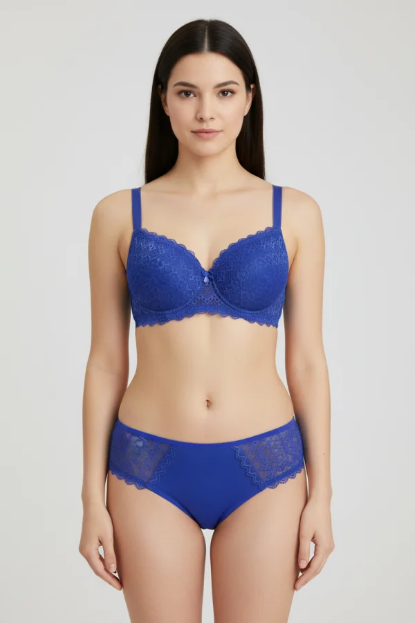 Dolgulu Sütyen Takım Saks - 52337.2158.