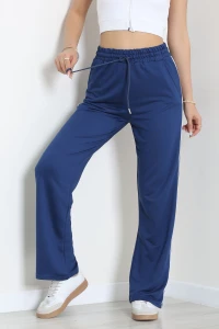 Kristal Kumaş Biyeli Eşofman Altı İndigo - 42926.102.