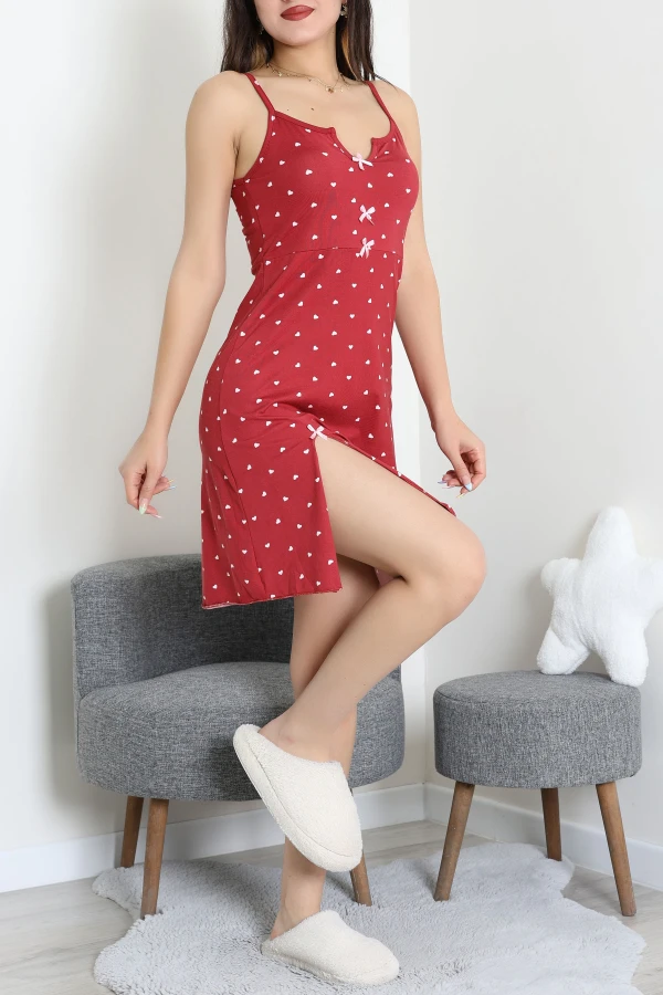 Milan Kumaş Gecelik Elbise Kırmızı - 50187.1857.