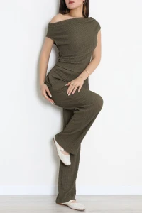 Kayık Yaka Bubble Takım Haki - 55187.1872.
