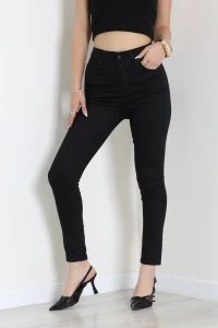 Dar Paça Kot Pantolon Siyah - 80321.2164.