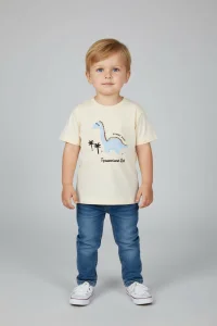 2-5 Yaş Çocuk Tişört Krem - 1252067.1576.
